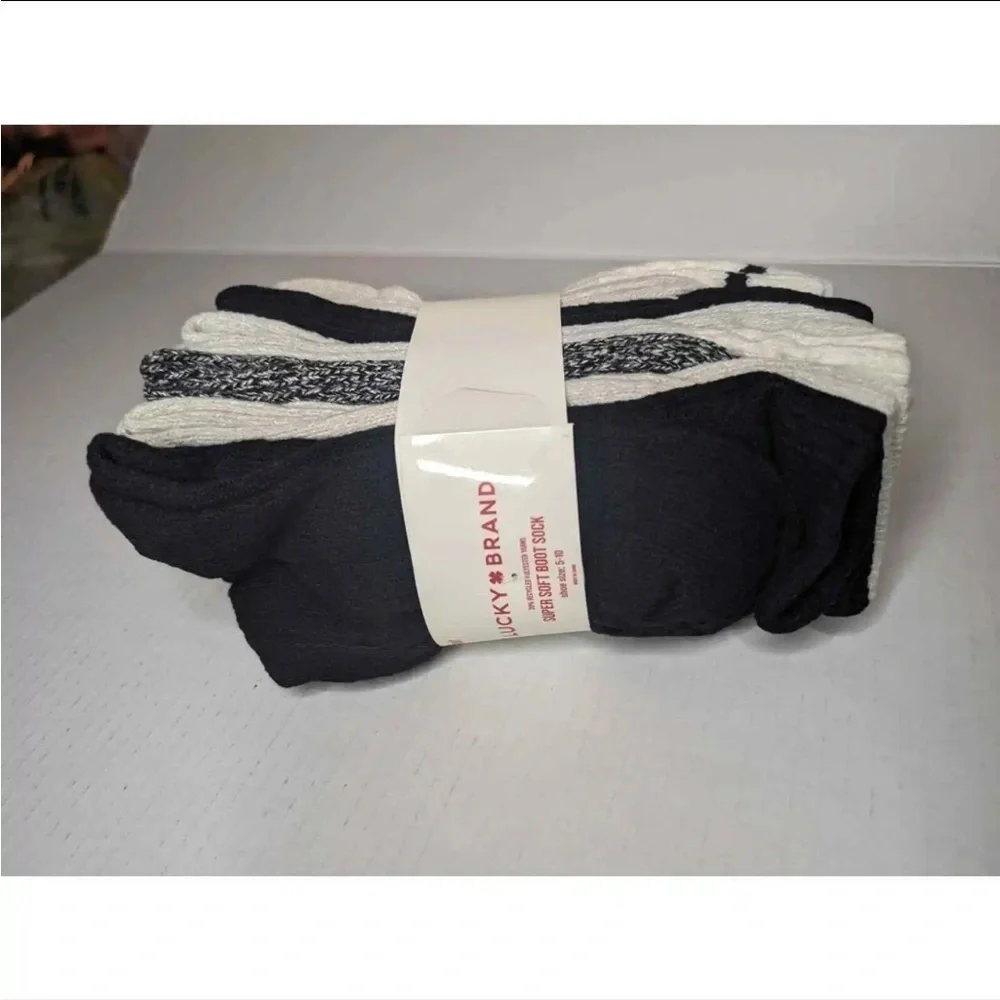 Lucky Brand Ladies' Boot Sock 6-pair Pack NEW